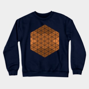 Orange Abstract Triangle Sacred Geometry Design Crewneck Sweatshirt